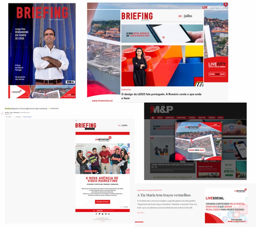 Banner and newsletter campaign for Meios & Publicidade created by Ana Rita Pimenta
